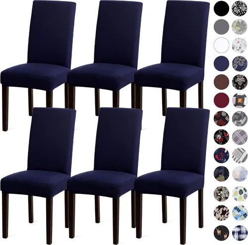 Vista 88 de Sufdari Juego de 2 fundas para sillas de comedor, fundas para sillas de cocina, fundas para sillas Parsons, protectores de sillas de elastano