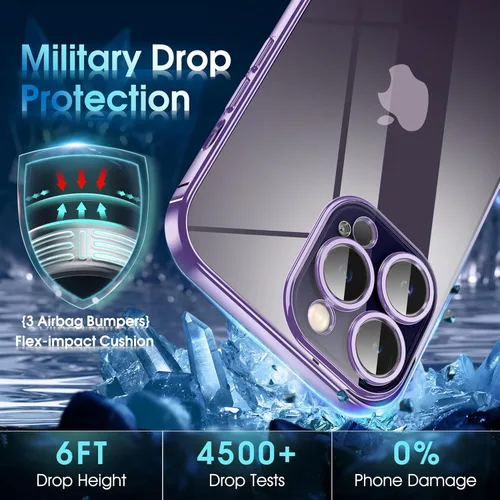 Vista 472 de Supdeal Funda cristalina transparente para iPhone 11, [No se amarillea] [Protección de la cámara] [Probado contra caídas de grado militar] Funda