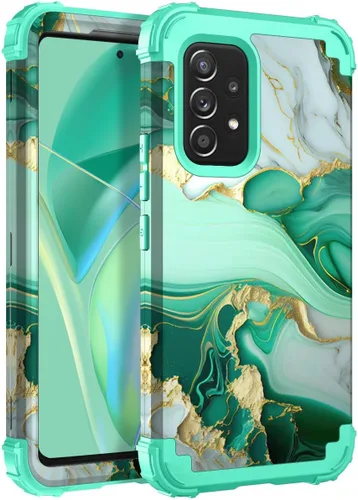 Vista 73 de Hocase Funda para Galaxy A37 5G, protección resistente a prueba de golpes, parachoques de goma de silicona suave+funda protectora híbrida