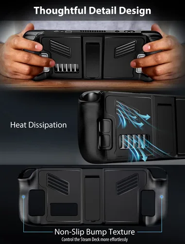 Vista 2 de annapro Protective Case for Steam Deck, TPU Protective Case with Kickstand, Non-Slip and Anti-Scratch Design Protective Cover Case Compatible with