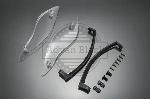 Vista 61 de Moto Onfire Deflectores de aire para motocicleta Whisky ámbar con carenado de murciélago para Electra Glide '14 y más tarde (2 piezas)