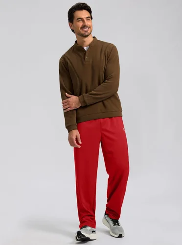 Vista 6 de G Gradual Pantalones deportivos para hombre con parte inferior abierta, pantalones de entrenamiento con bolsillos con cremallera, malla ligera