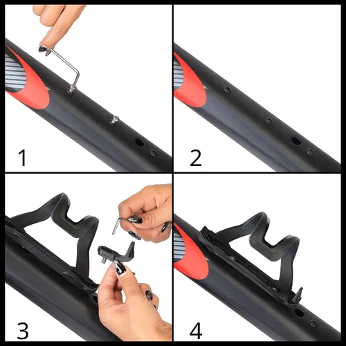 Vista 4 de N+1 Soporte ligero para botellas de bicicleta Jaula de botella de agua de bicicleta de carga lateral para bicicletas de carretera y bicicletas