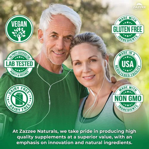 Vista 8 de Zazzee Extracto de lechuga silvestre extra fuerte 4:1, 500 mg de fuerza, 120 cápsulas veganas, potente variedad Lactuca Virosa, extracto 4X