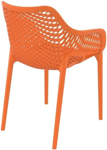 Vista 4 de Compamia Air XL - Silla de comedor para patio al aire libre, color naranja (juego de 2)