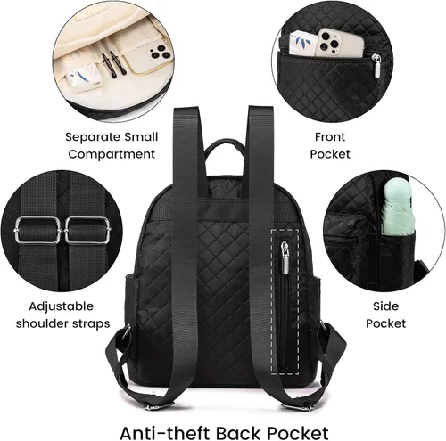 Vista 4 de LOVEVOOK Mini mochila pequeña y linda mochila de moda para niñas y mujeres