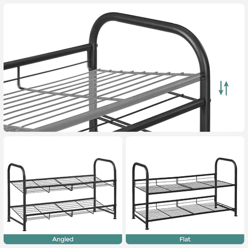 Vista 5 de SONGMICS Zapatero, Organizador de Zapatos de 2 Niveles para Clóset, Capacidad de hasta 8 Pares de Zapatos, Zapatero para Entrada Principal, Estante