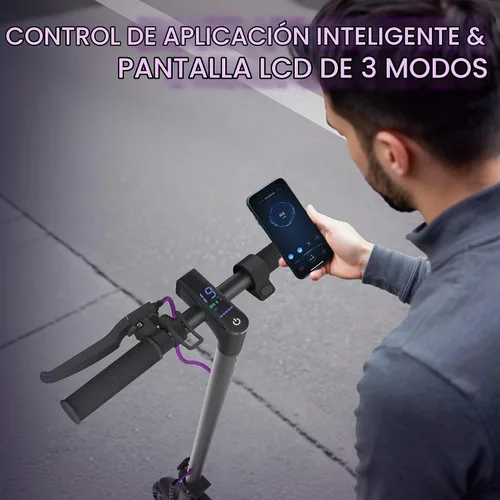 Vista 7 de Aovowheel Scooter eléctrico para adultos, plegable E Scooter Conmuting Púrpura-negro