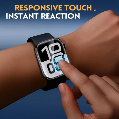 Vista 6 de Misxi 6 unidades Protector de pantalla de TPU suave transparente para Apple Watch Series 3 Series 2 Series 1 38mm, Protector de pantalla de alta