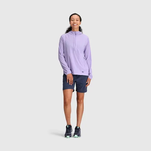 Vista 5 de Outdoor Research Sudadera con capucha Astroman Sun para mujer, ligera, con cremallera de un cuarto
