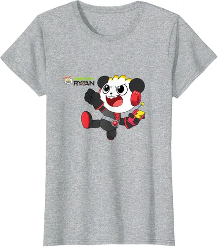 Vista 29 de Ryan's World Super Spy Combo Panda Camiseta, gris, S Asfalto
