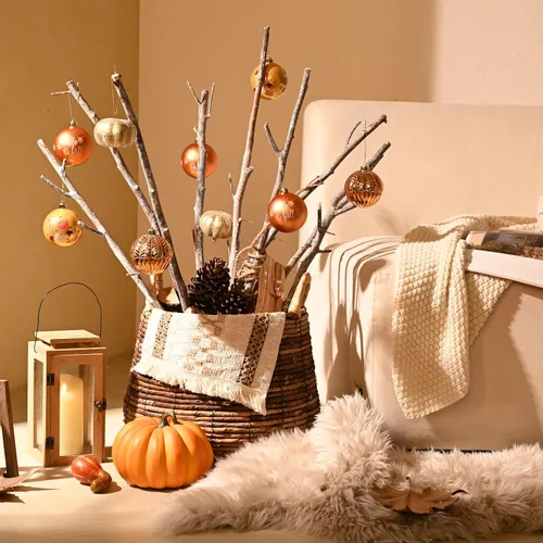 Vista 6 de DecorbyHannah - Adornos de otoño de 9 quilates, 3.15 pulgadas, decoración