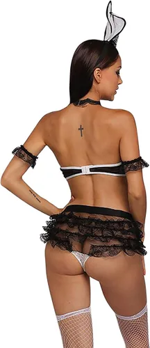 Vista 6 de Lencería sexy para mujer traviesa para jugar sexual lencería de conejo babydoll de encaje babydoll kawaii exótico cosplay pijama cachonda