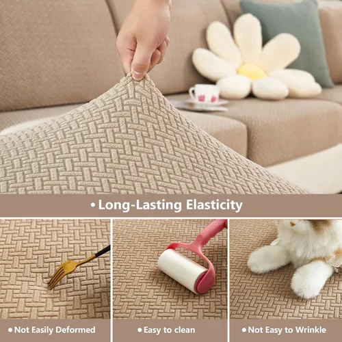 Vista 8 de Yoovat Fundas de cojín de sofá para sofá, funda de sofá universal resistente al desgaste, lavable, elástica para fundas seccionales