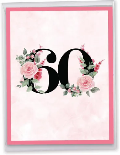 Vista 11 de NobleWorks - Tarjeta de felicitación de 60º aniversario jumbo de 8.5 x 11 pulgadas con sobre para hombres, mujeres - 60 años casados - Big 60