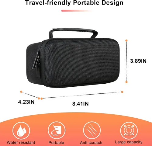 Vista 4 de BOVKE Funda de transporte para altavoz GPS de golf Bushnell Wingman View, buscador de rango, soporte magnético de almacenamiento de viaje Negro