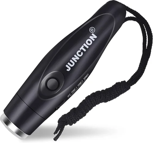 Vista 7 de Silbatos electrónicos, silbatos eléctricos más fuertes, 3 tonos, silbato de alto volumen, de mano para entrenadores, árbitros, silbato de Gris
