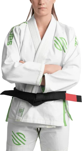 Vista 6 de Sanabul Essential BJJ Gi para mujer Jiu Jitsu brasileño para mujer Kimono ligero, tela preencogida
