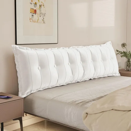 Vista 17 de WOWMAX Almohada rectangular para cabecero, almohada para respaldo de cama, almohada para sentarse en la cama, almohada de apoyo para la espalda