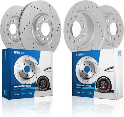 Vista 391 de Detroit Axle - Rotores de freno delantero para 04-13 Mazda 3 Rotores de frenos de disco 06-15 Mazda 5 Reemplazo: Rotor regular delantero de 11.81