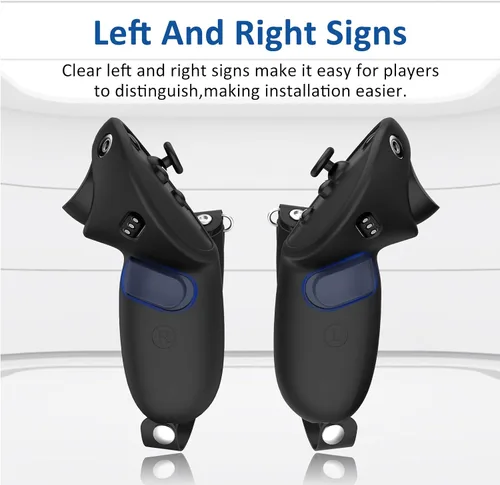 Vista 2 de Vakdon Controller Grip Cover Compatible for Meta Quest Pro Accessories Anti-Throw Handle Protective Sleeve Silicone Cover with Adjustable Knuckle