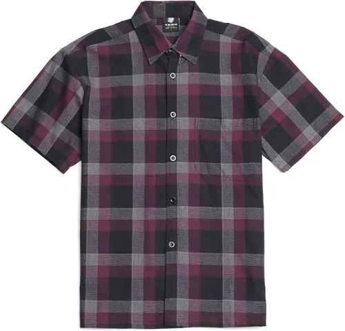 Vista 5 de YAGO Camisa de manga corta para hombre con botones de algodón y ajuste relajado