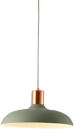 Vista 6 de Lámpara colgante de metal grande de 11.8 pulgadas, moderna lámpara colgante industrial colorida con pantalla de hierro, 39.3 pulgadas de altura