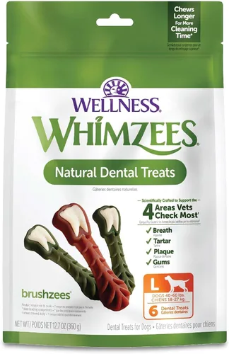 Vista 19 de WHIMZEES Wellness Freshzees Golosinas dentales para perros, barra de tamaño extra pequeño, (56 unidades)