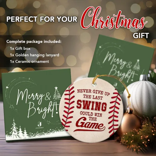 Vista 4 de Adornos de Navidad de béisbol 2025 para jugadores, equipo, amigos, regalos ideales para niños que aman el béisbol, regalos para fanáticos