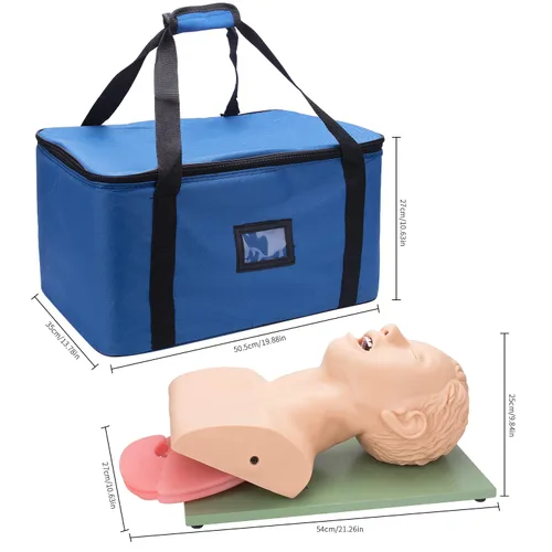 Vista 5 de Modelo de enseñanza de maniquí de intubación, modelo de simulador de entrenamiento de intubación traqueal para adultos de 110 V, entrenamiento