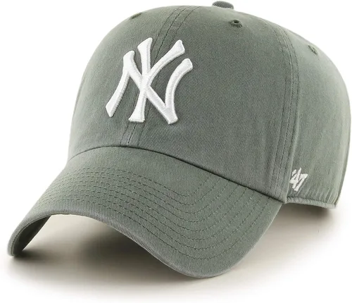 Vista 9 de 47 Brand MLB Moss Green Primary Logo Clean Up Adjustable Strap Baseball Cap Hat, Adult One Size Fits All