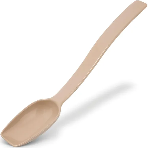Vista 2 de Cucharas para servir Carlisle, sólidas y perforadas, para buffet/ensaladas 0.25 oz - 0.8 oz (paquete de 12 unidades), Beige, 12
