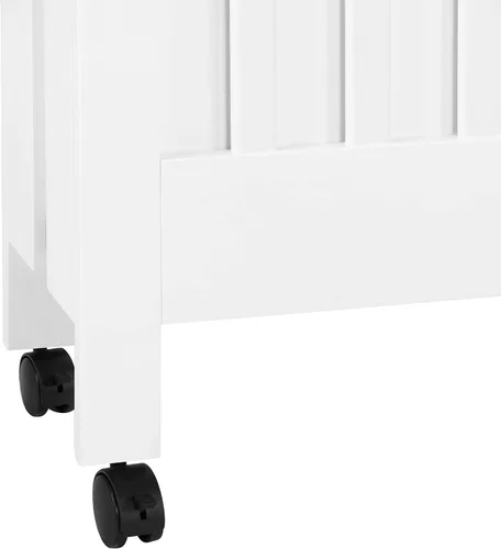 Vista 13 de Babyletto Maki Cuna plegable portátil 2 en 1 de tamaño completo con kit de conversión de cama para niños pequeños en blanco, certificado Greenguard
