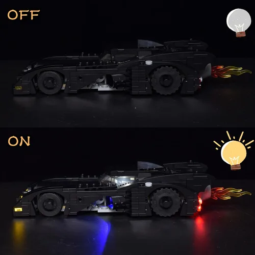 Vista 6 de LightGo Kit de iluminación LED diseñado para Batman vs The Joker Chase, compatible con Lego 76224 Batmobile Building Set, no incluye