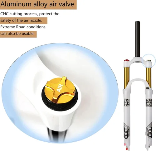 Vista 4 de 26/27.5/29 Inch MTB Air Suspension Forks Travel 140mm, Rebound Adjust 1-1/8" Straight/Tapered Tube QR 9mm Magnesium Alloy Manual/Remote Lockout