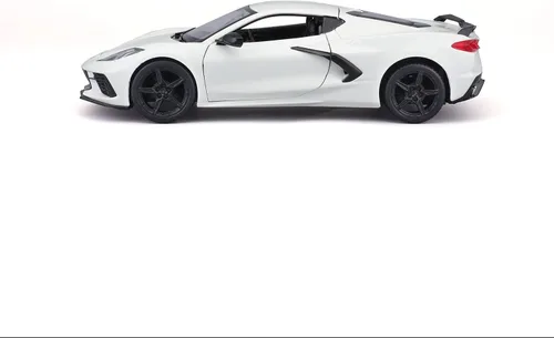 Vista 9 de Maisto Línea de montaje a escala 1:24 Chevrolet Corvette Stingray Coupe 2020, color blanco