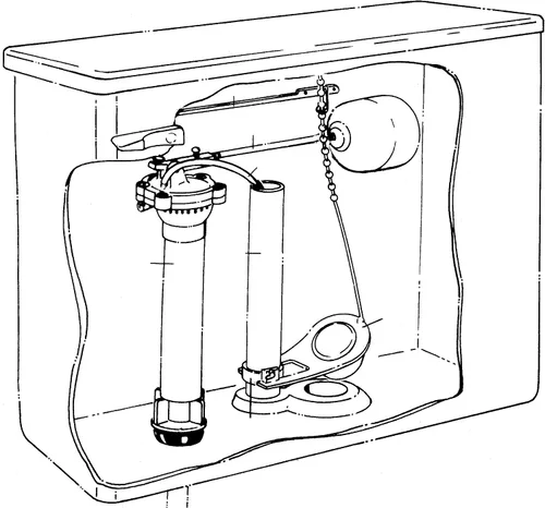 Vista 3 de Keeney PP830-4 Plumb Pak - Kit de reparación de tanque de inodoro