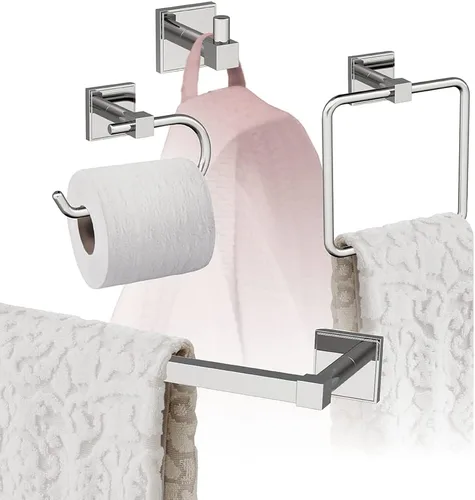 Vista 3 de Amerock Níquel cepillado Appoint 5 piezas Juego de accesorios de baño