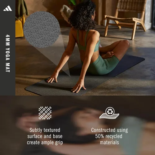 Vista 3 de adidas Yoga Mat - Eco Friendly - Non Slip, Durable Textured Surface