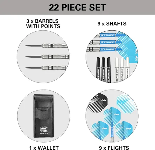 Vista 5 de Target Darts Phil Taylor Tungsten Steel Tip Darts Set - Dart Counter App Coupon Bundle