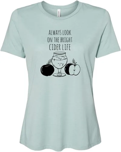 Vista 26 de Cute Women's Screen Printed Crew Neck Tee, Shirts With Sayings, Dusty Blue or Olive