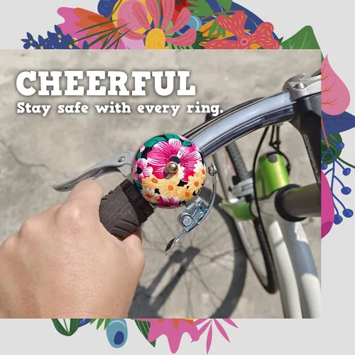 Vista 5 de ONIPAX Campana de bicicleta clásica ruidosa y nítida para bicicleta de crucero, bicicleta de playa para mujeres