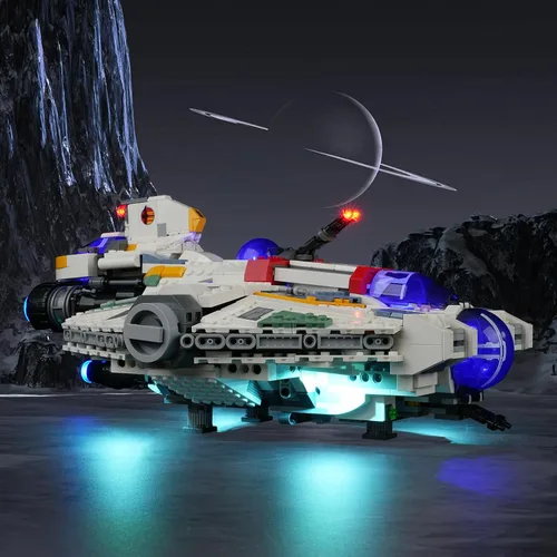 Vista 6 de Kit de luz LED para Lego Star Wars Ghost & Phantom II 75357, kit de iluminación creativa compatible con Lego 75357 (solo luces, sin juego de Lego)