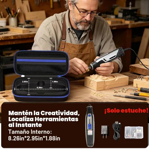 Vista 2 de Funda compatible con Dremel Lite 7760 N/10 4V Li-Ion/PawControl 7760-PET Kit de herramientas rotativas inalámbricas para perros, kit multiusos