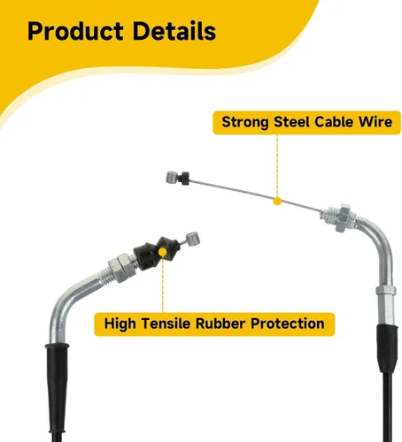 Vista 5 de HIAORS Cable del acelerador de 78 pulgadas para GY6 150cc 50cc 80cc 125cc QMB139 Motor Tao Tao VIP Futuro Campeón Chino Jonway Roketa NST Lance