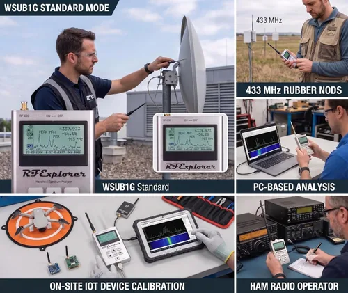 Vista 3 de RF Explorer Spectrum Analyzer WSUB1G Model, 240MHz to 960MHz - Handheld Frequency Analyzer for Ham Radio, Wireless Devices, WiFi Networks, Audio