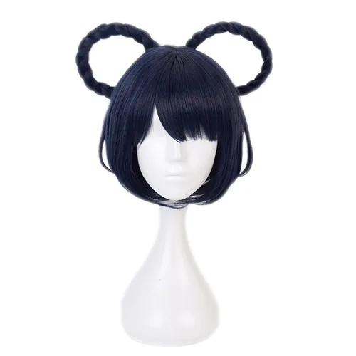 Vista 33 de Peluca para cosplay, disfraz de anime, pelo largo, cabello ondulado negro con flequillo y para mujer, fiesta familiar de Halloween Isolda