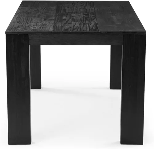 Vista 7 de Plank+Beam Mesa de comedor moderna de 72 pulgadas, rectangular, cepillo Cepillo de alambre negro