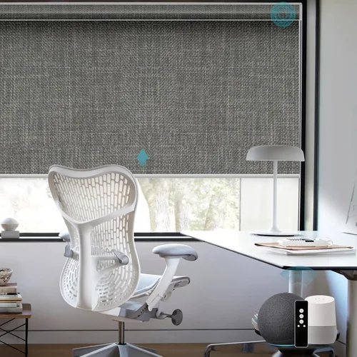 Vista 18 de SmartWings Z-Wave/Zigbee Smart - Persianas enrollables, vinilo beige Persianas motorizadas eléctricas 100% opacas con control remoto, persianas