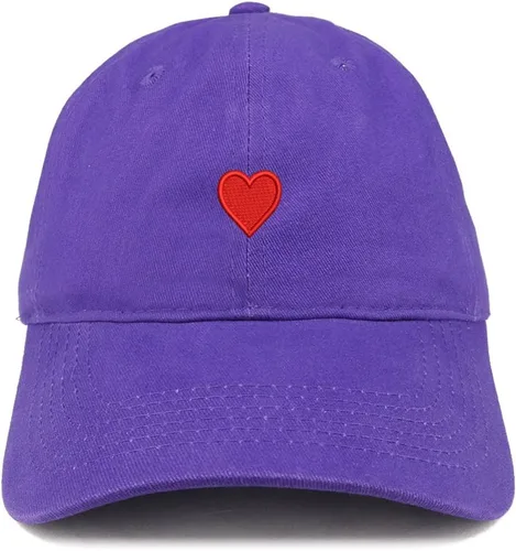 Vista 4 de Trendy Apparel Shop Emoticon - Gorra de algodón bordada con diseño de corazón, ajustable, para papá Real